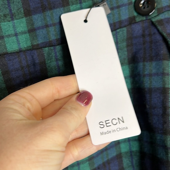 Amazon Green Plaid Skirt for Womens High Waist Aline Pleated Midi Skirt- L - Picture 5 of 9